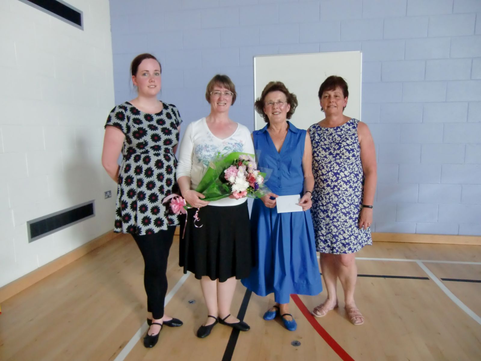 Class teacher Jayne Riddet and her helpers
