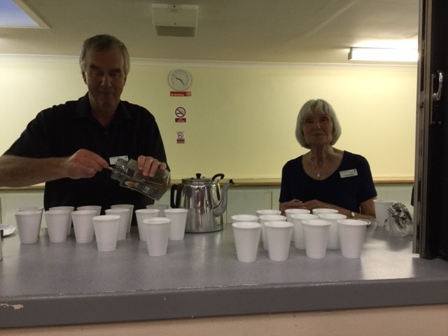 June and Ainslie served the teas and coffees