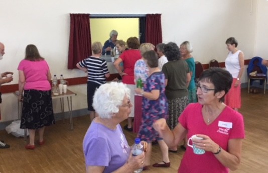 Having a chat during the (much needed!) tea break