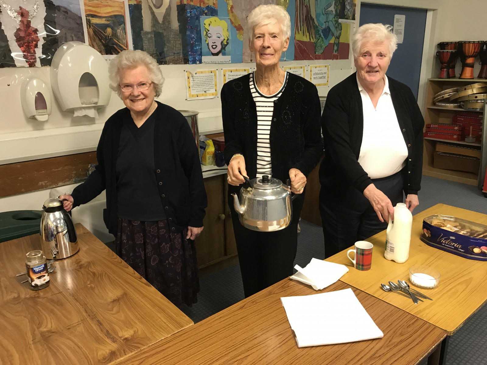 The tea ladies - Pearl, Margaret and Jean