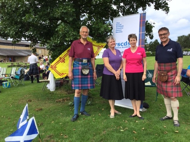 The current Branch Chairman, Janette Kirkpatrick, with previous Chairmen Jane Meikle, Alan Briers and William Williamson