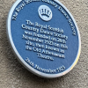 The plaque on the former Athenaeum building in Glasgow - now the Hard Rock Café